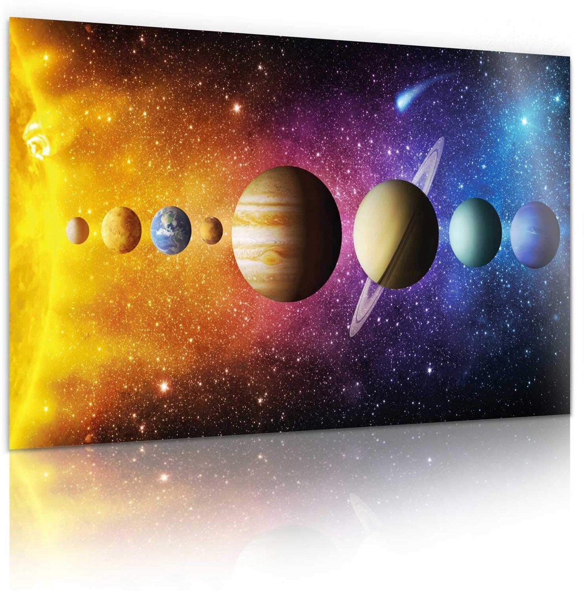 Stunq® Zonnestelsel XXL Poster - Melkweg Stelsel Ruimte Fotoposter 80x45cm