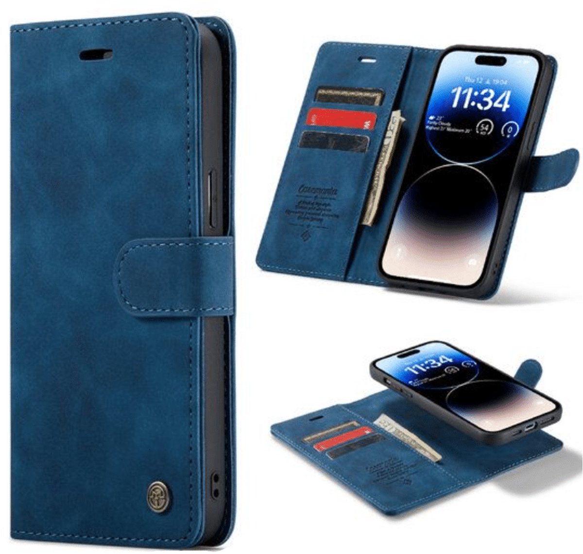 Casemania - Samsung S25 FE Bookcase 2-in-1 - MagSafe - Blauw