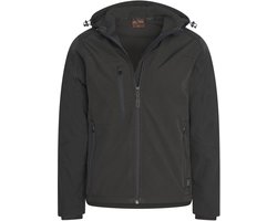 Cappuccino Italia - Heren Outdoorjas Softshell Hooded Jacket - Zwart - Maat XL