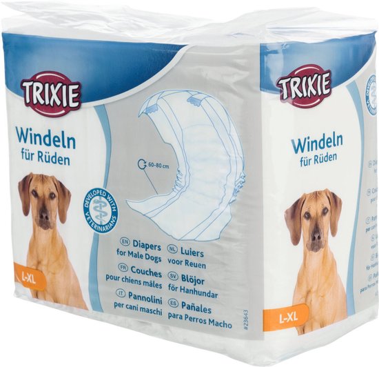 HUND IST KÖNIG Hondenluiers voor reuen [3 STK] Zuigende hondenluiers voor reuen | Comfortabele hondenluiers bij incontinentie - Milieuvriendelijke reuenluier wasbaar | Hondenluier gemakkelijk schoon