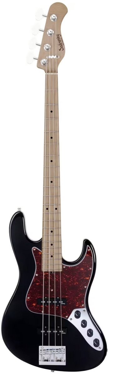 Sadowsky MetroExpress Vintage J/J Bass Roasted Maple Solid Black High Polish elektrische basgitaar