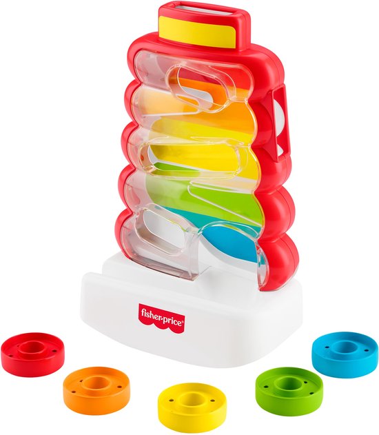 Foto: Fisher price rollende ringen in wiebelende stapeltoren