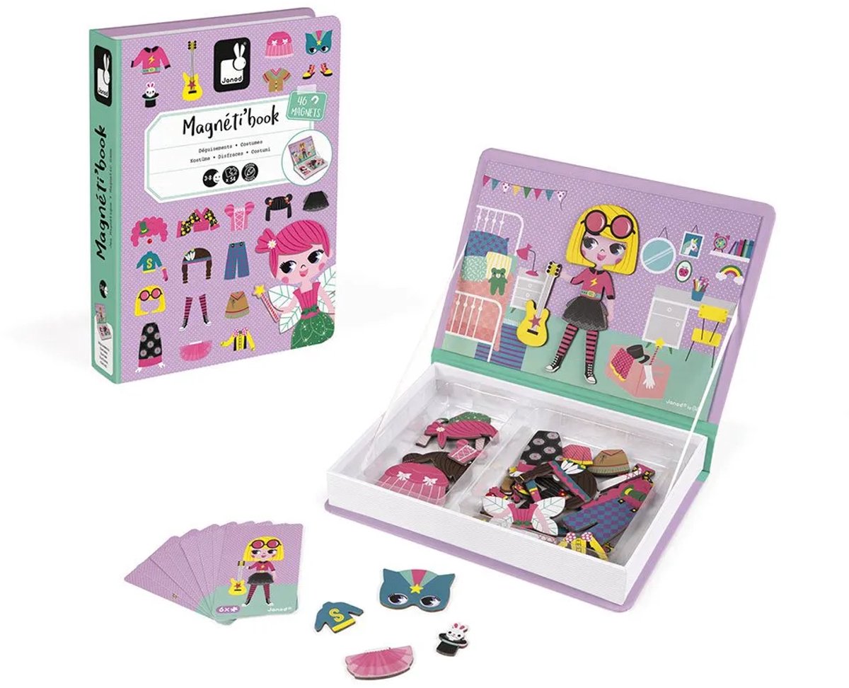 Janod - Magnetibook - Verkleedfeest Meisjes - Magneetboek Speelset — afbeelding 16