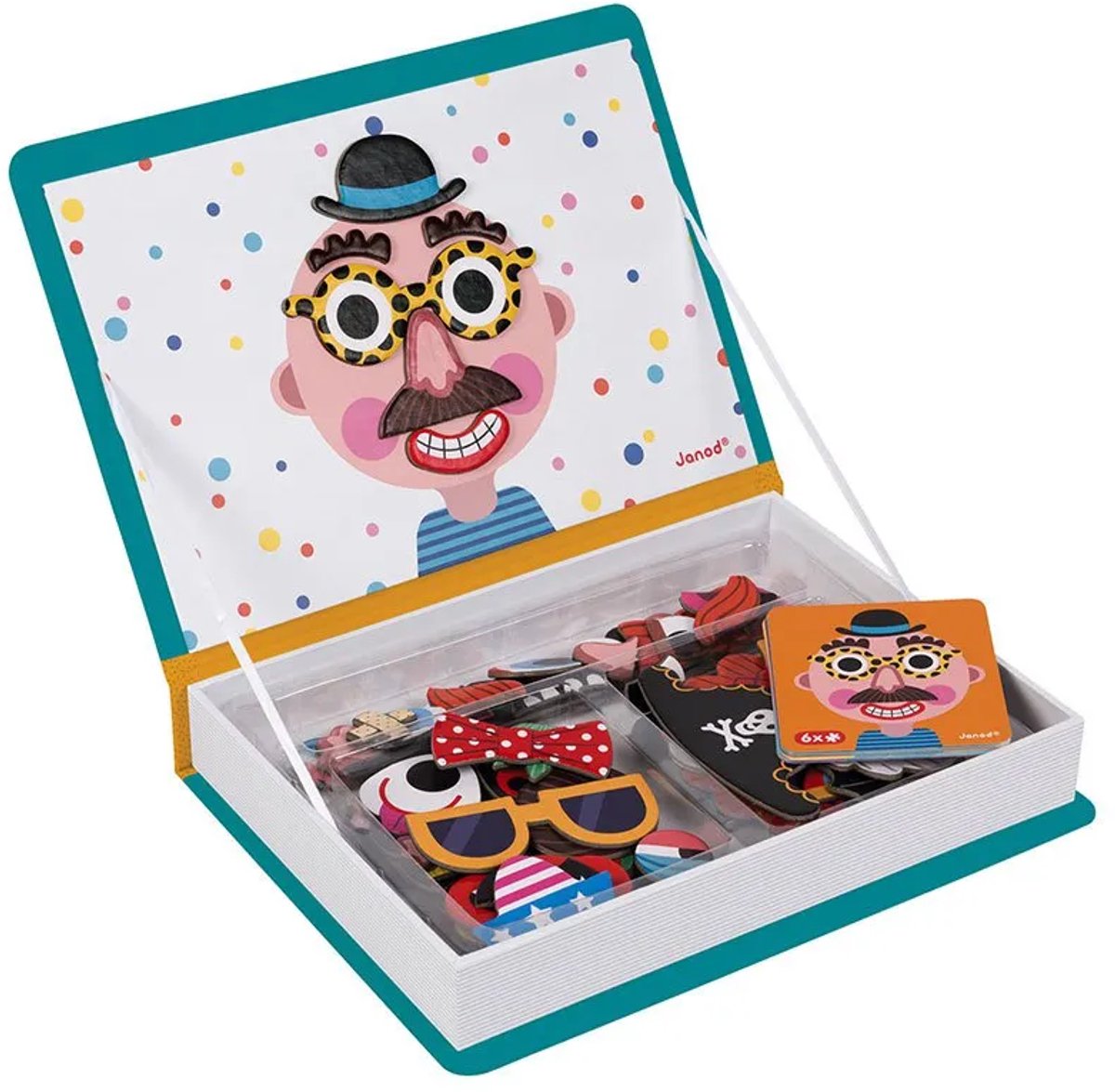 Janod - Magnetibook - Gekke gezichten jongens — afbeelding 13
