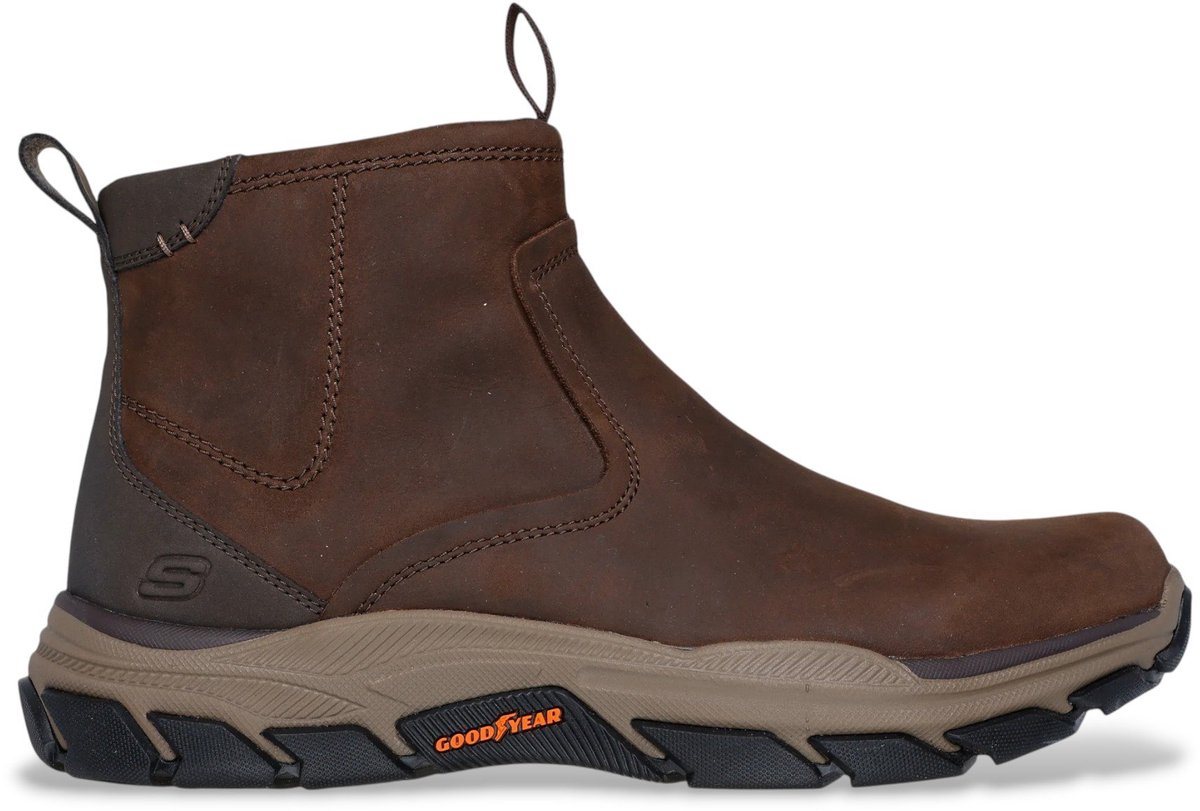 Skechers Relaxed Fit: Repected - Evanston Enkellaarzen - Donkerbruin - Maat 46