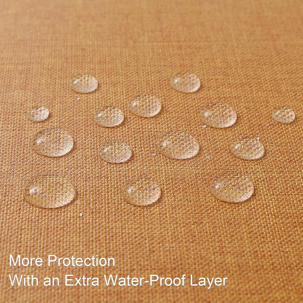 Tafelkleed Linnenlook Rechthoekig 80x80 cm Waterdicht Afwasbaar Vlekwerend Geel