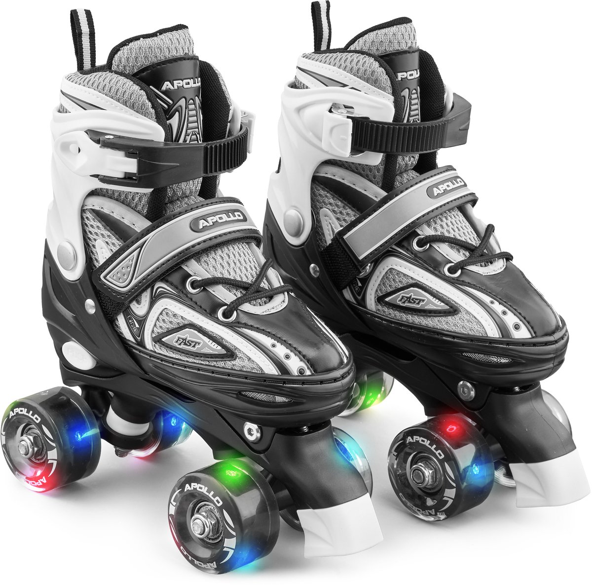 Apollo LED Rolschaatsen Super Quads X-Pro Zwart