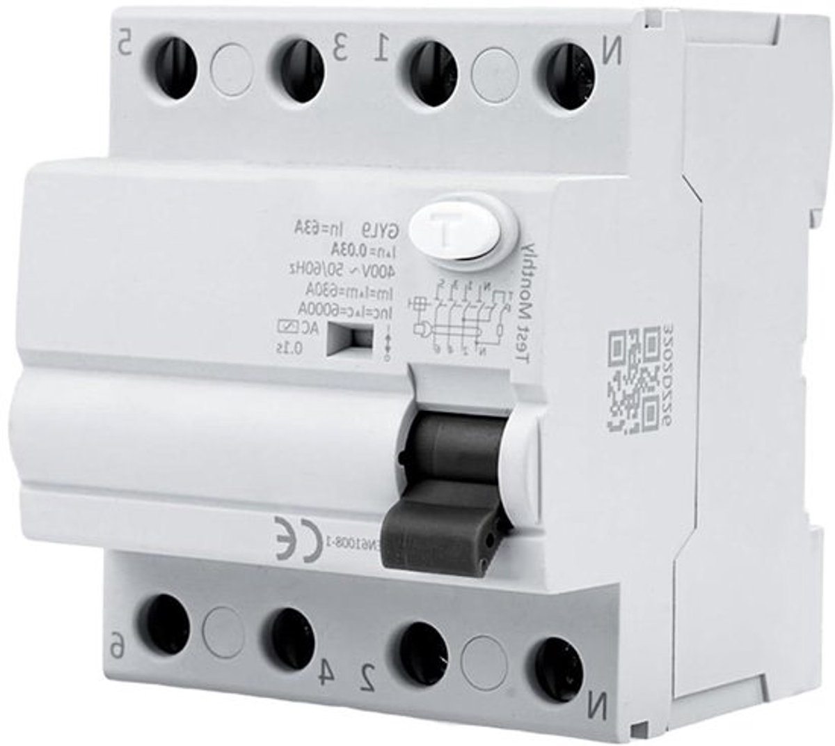 Aardlekschakelaar 2P 40A AC230V RCCB lekschakelaar klasse A (4P-63A-400V) - GYL9-2P-40A-003A