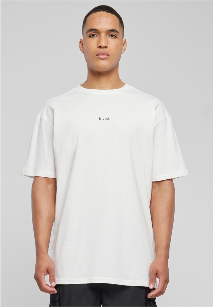 Merchcode - Love Heavy Oversized Heren Tshirt - XS - Wit