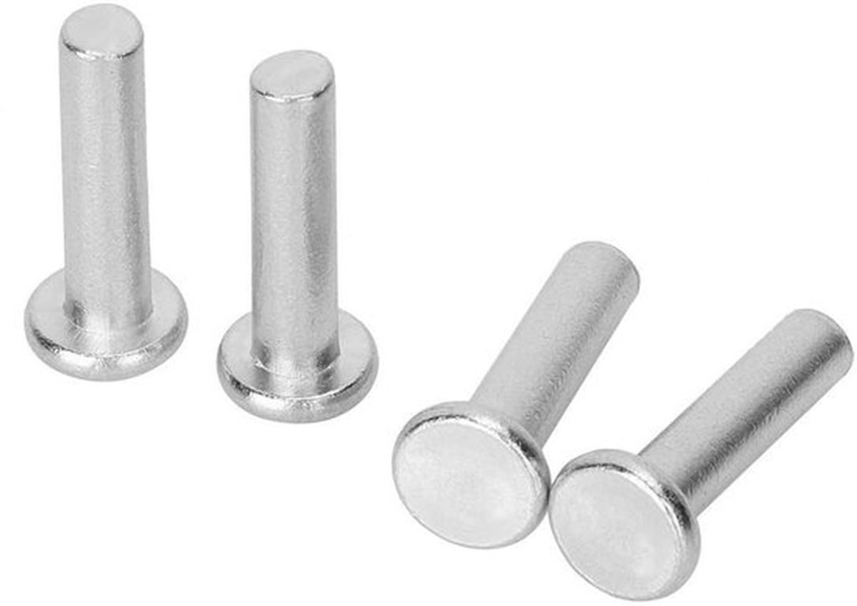Plat kop aluminium klinknagelbevestigingen 20 stuks set (M6 * 25mm) - Grijs - Voor metaalbewerking gebruikt - Reparatie, doe-het-zelven, constructie