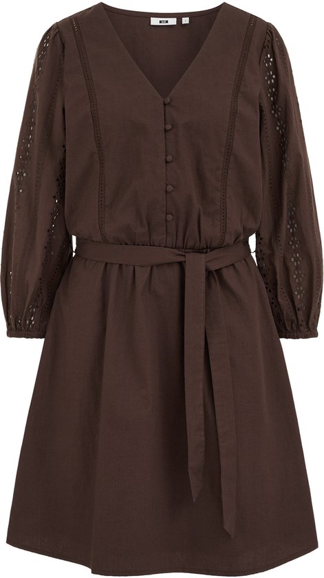 WE Fashion Dames midi jurk met embroideries