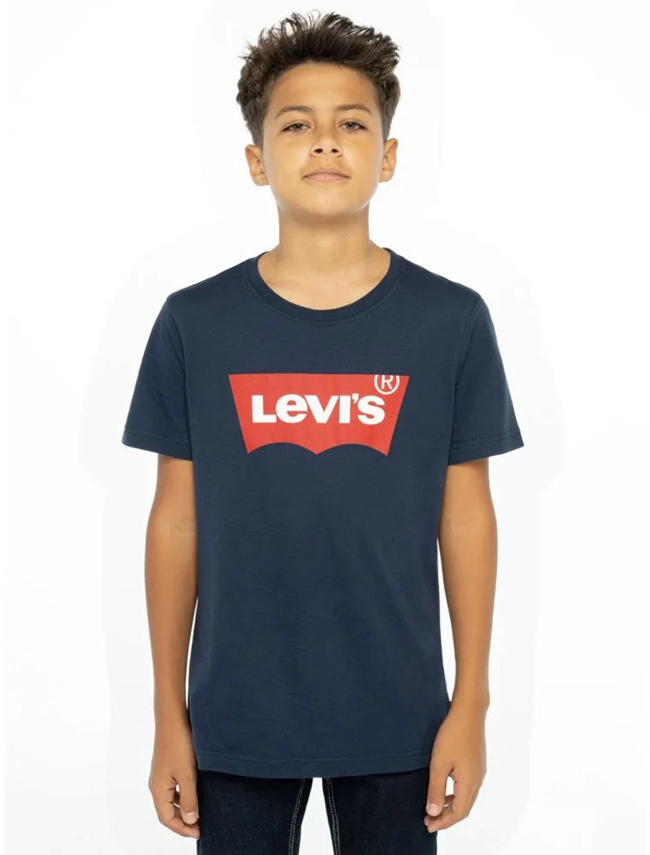 Levi´s ® Kids Batwing T-shirt Met Korte Mouwen 8 Years Kinderen Jurkje Blues