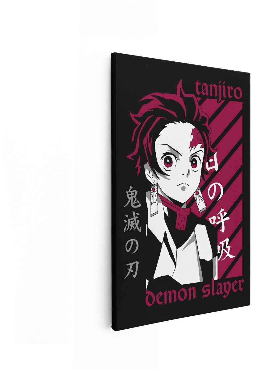 Artaza Canvas Schilderij Demon Slayer Anime - 20x30 cm - Tanjiro Kamado Wanddecoratie - Mu
