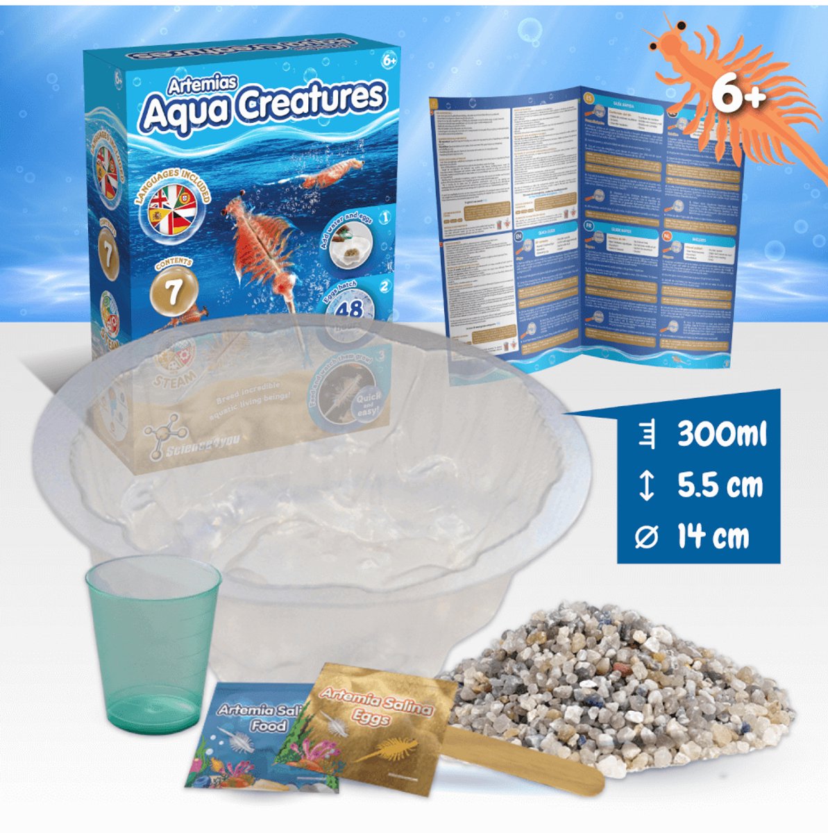 Science4you Artemias Aquatic Creatures - Kweek je eigen Triops - Experimenteerset - Educatief Speelgoed 6+ Jaar — cadeau in Spellen & Speelgoed - foto 6