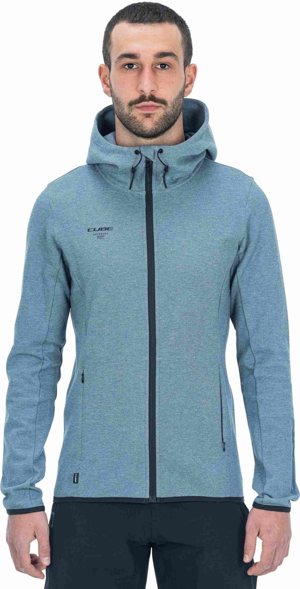 CUBE ZIP HOODIE ADVANCED BLUE M