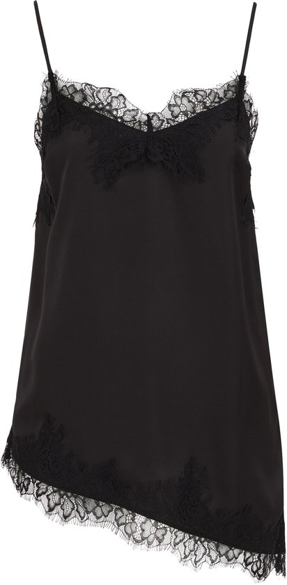 WE Fashion Dames singlet asymétrique avec kanten