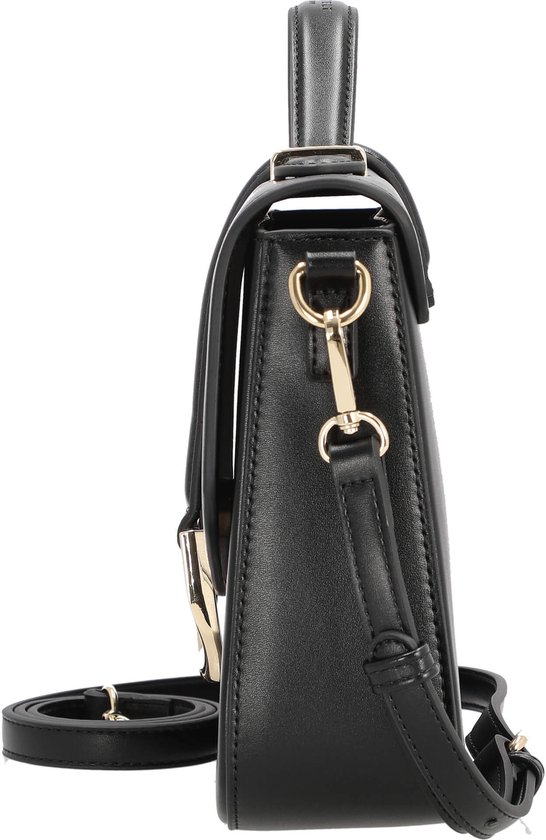 SEIDENFELT MANUFAKTUR Handtas Schoudertas Nellim Handbag Black / Gold Zwart