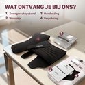 Gezamenlijke afbeelding van de zwangerschapsband, waszak, handleiding en verpakking.