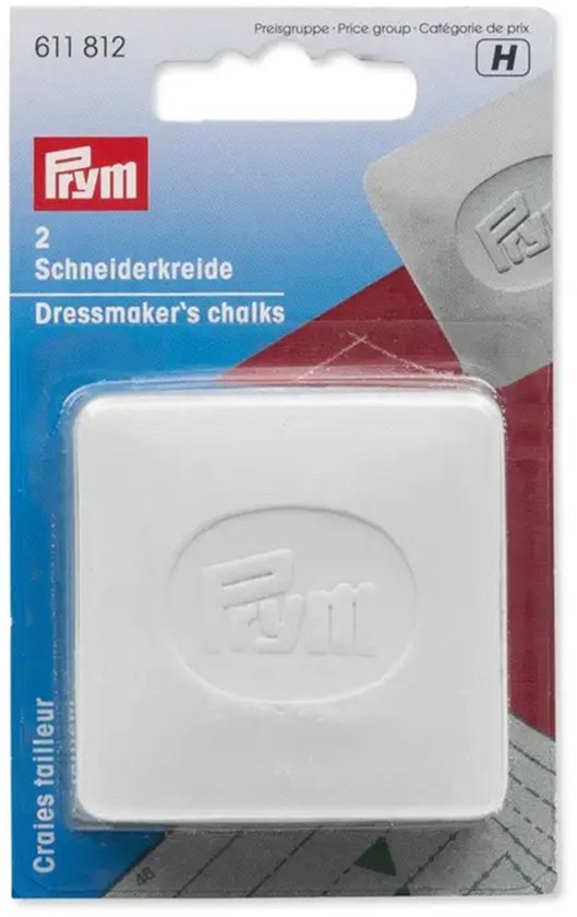 Prym kleermakerskrijt 2 stuks  5×5 cm 611 812