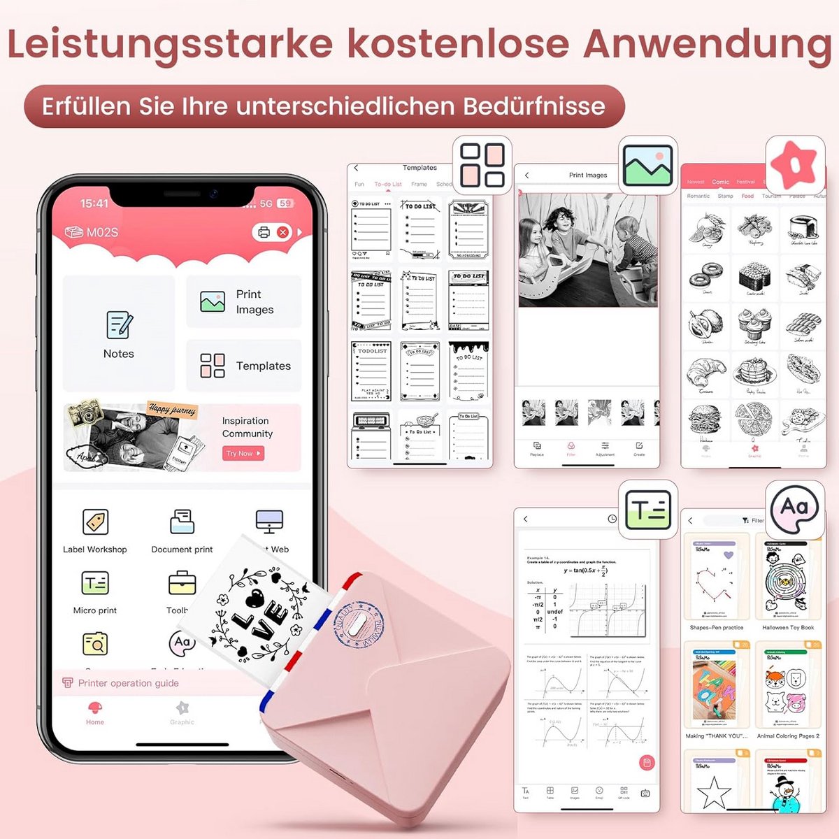 Draadloze Thermische Printer voor Stickers, Labels en Foto's thumbnail 6