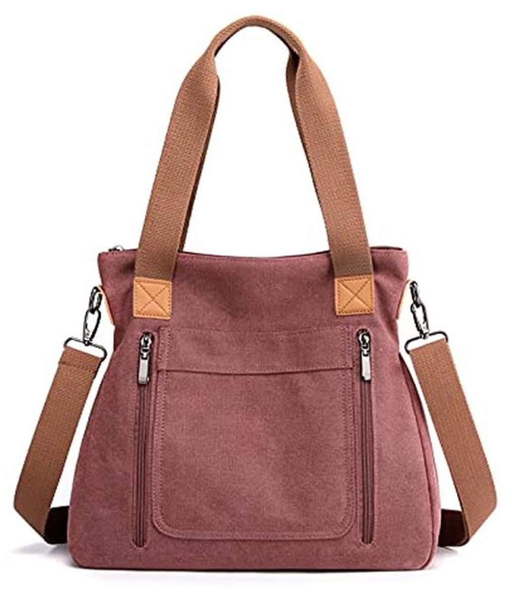 Grote Canvas Schoudertas Dames Handtas Shopper Werk & Reistas