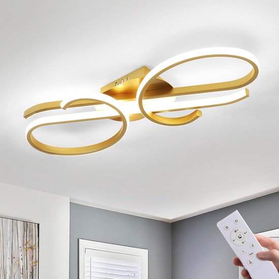 FUMIMID Dimbare LED Plafondlamp - Creatieve Bloemvorm Acryl Kroonluchter voor Woonkamer, Slaapkamer, Kinderkamer, Eetkamer - Met Afstandsbediening, 18 Bloemblaadje Hoofden