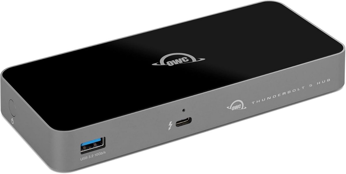 Thunderbolt 5 Hub met 3 Poorten, USB-A, 120Gb/s Snelheid en 140W Opladen