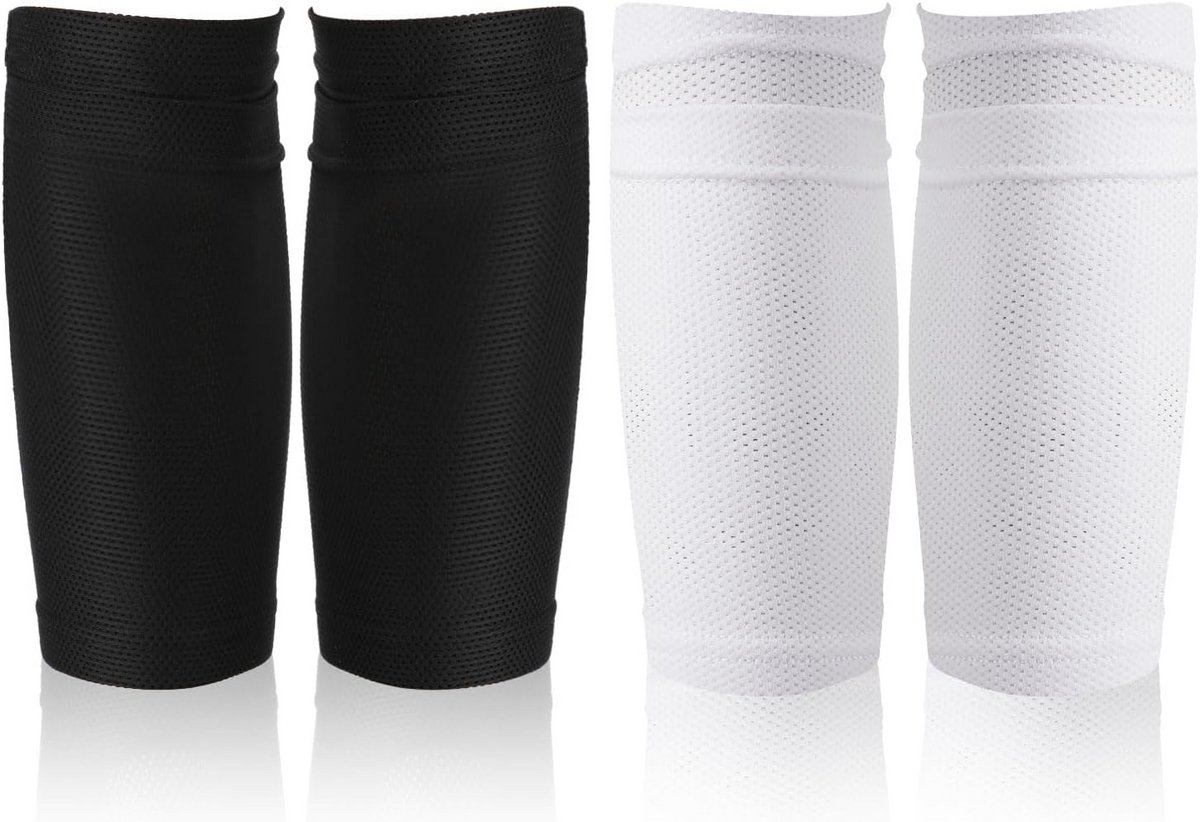 Scheenbeschermer Sokken Set voor Voetbal - Ademend en Comfortabel voor Kinderen en Volwassenen