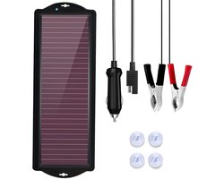Draagbare 12V Druppellader Zonnepaneel voor Auto Motorfiets Accu Onderhoud