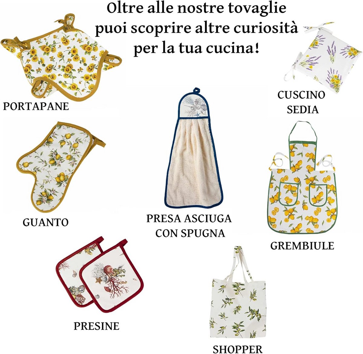 Rond Tafelkleed 100% Katoen met Olijfprint - Diverse Groottes Beschikbaar