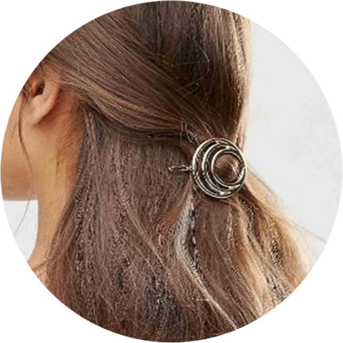 Vintage Geometrische Cirkel Haarspeld voor Dames en Meisjes