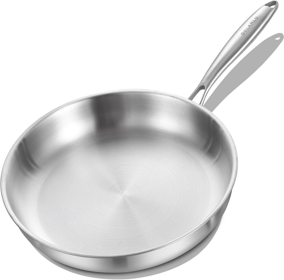 Koekenpan RVS 24 cm - Tri-Ply Antiaanbakpan voor Alle Warmtebronnen