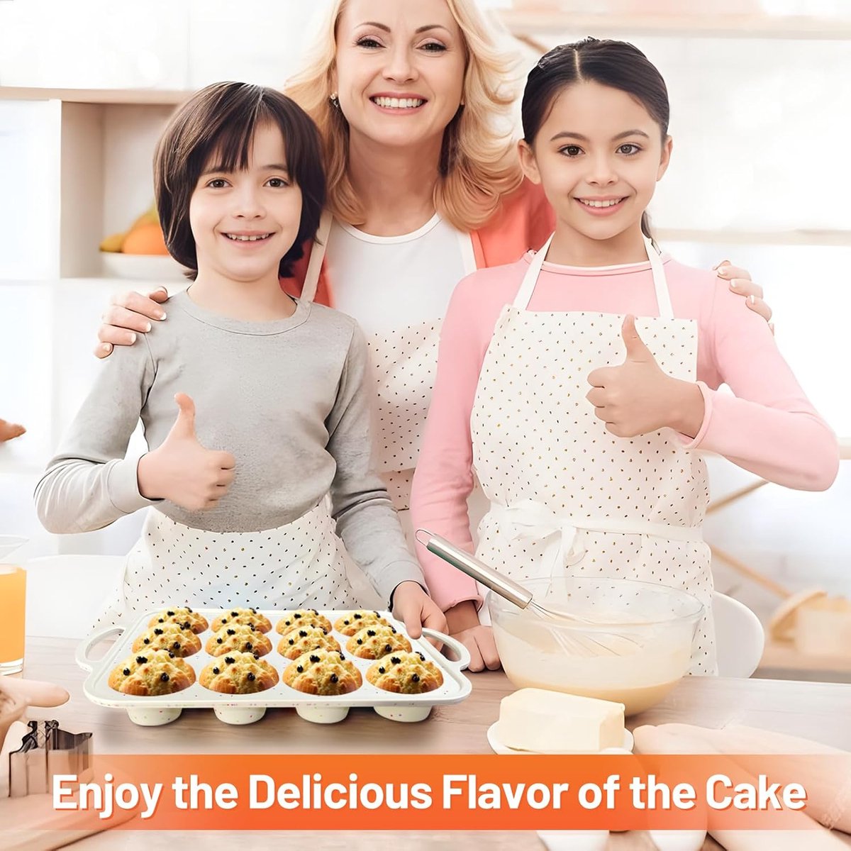 Siliconen Muffinvorm- Met Metaal Versterkte Rand - 12 Cupcake Vormen - Oven- en Vaatwasbestendig - BPA Vrij - 2 Stuks – foto 3
