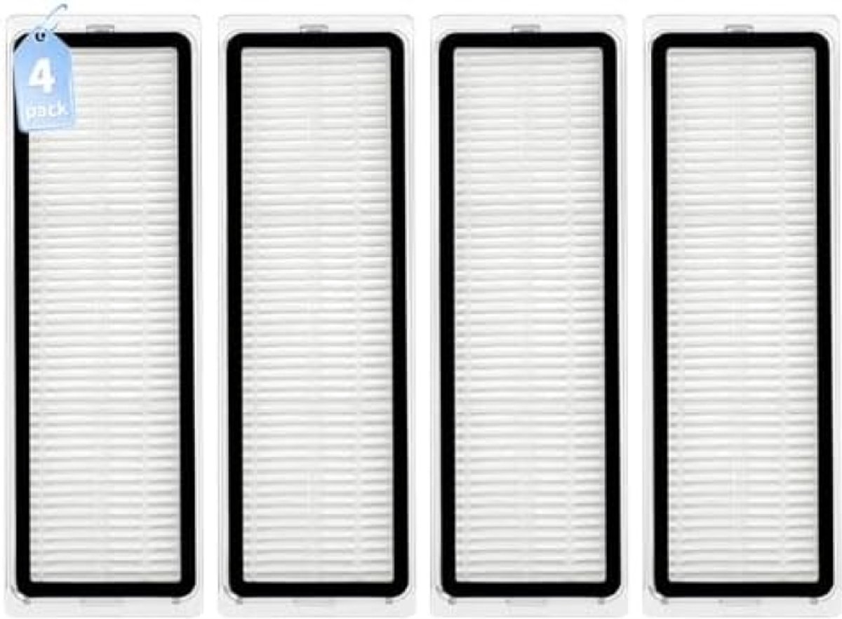 PromoHome HEPA-filter set voor robotstofzuigers - 4 stuks - Wasbaar en duurzaam