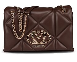 Moschino Love Embossed Schoudertas 28 cm - Dames - chocolate