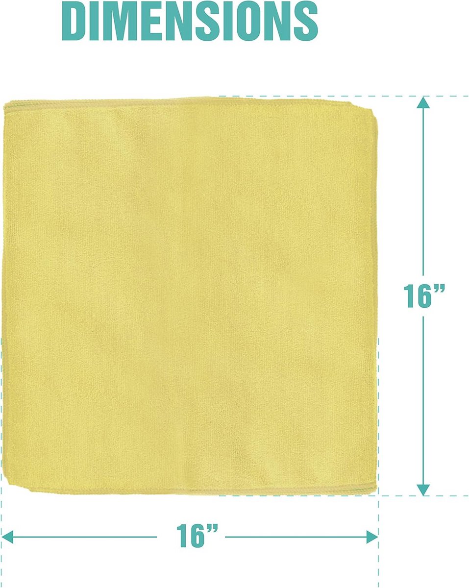 Professionele Microvezel Schoonmaakdoeken Set - 12 Stuks