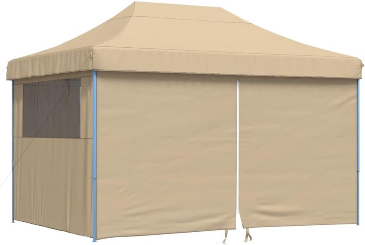 Opvouwbare Pop-up Partytent met 4 Zijwanden - Beige Tuintent