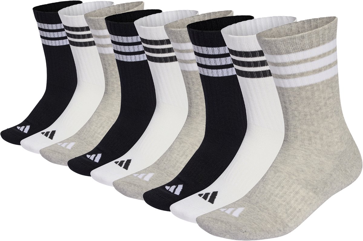 3STRIPES CUSHIONED SPORTSWEAR CREW SOCKS 9 PAIR PACK Multicolor