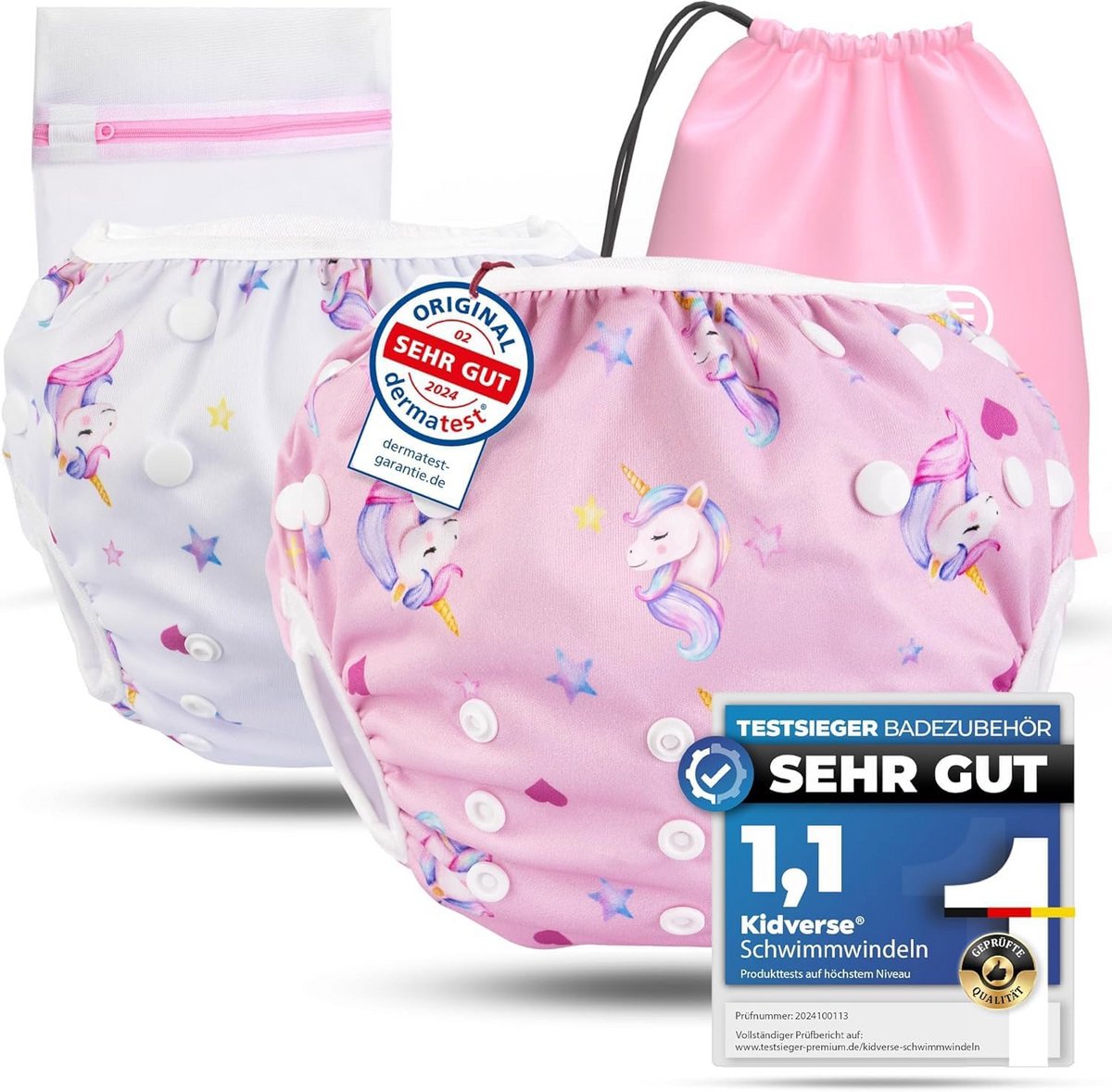 Set van 2 Herbruikbare Zwemluiers voor Baby en Peuter (0-3 Jaar) - Lekvrij & Huidvriendelijk