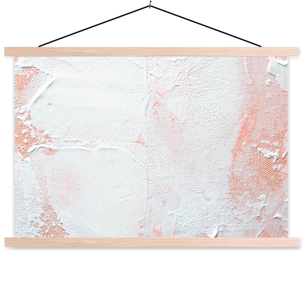 Posterhanger incl. Poster 150x100 cm - Schoolplaat - Verf - Abstract - Design - Textielpos