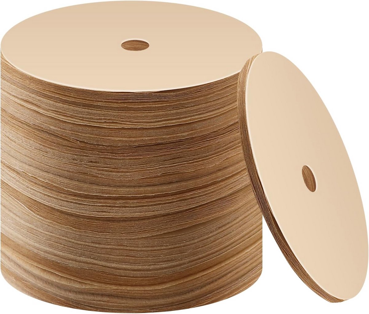 300 Stuks Ronde Papieren Koffiefilters 9.5cm Ongebleekt voor Percolator en Koffiezetapparaten