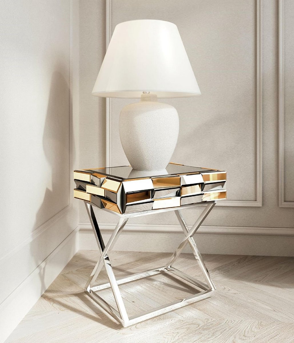 Luxe Spiegeltafel met 3D Glas Effect en Lade