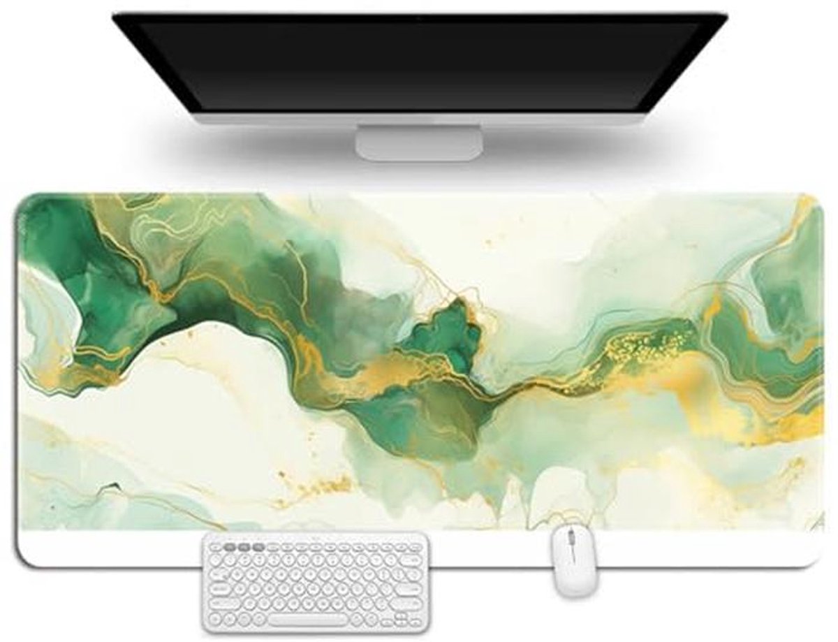 Grote Gaming Muismat met Antislip Basis - Scandinavische Stijl (700 x 300 mm, Turquoise)