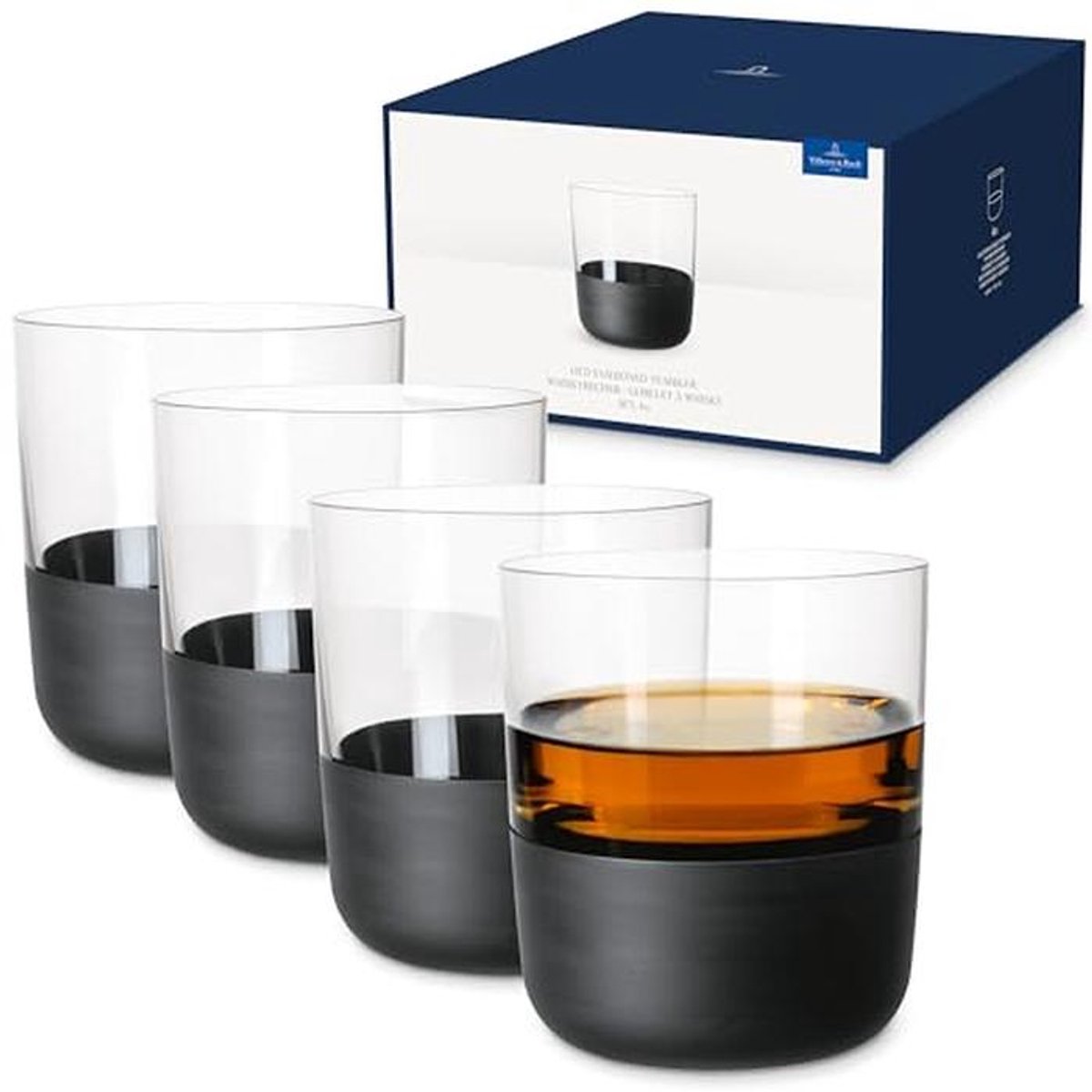 Rock Whisky Glazen 250 ml - Set van 4 - Exclusief en Stijlvol