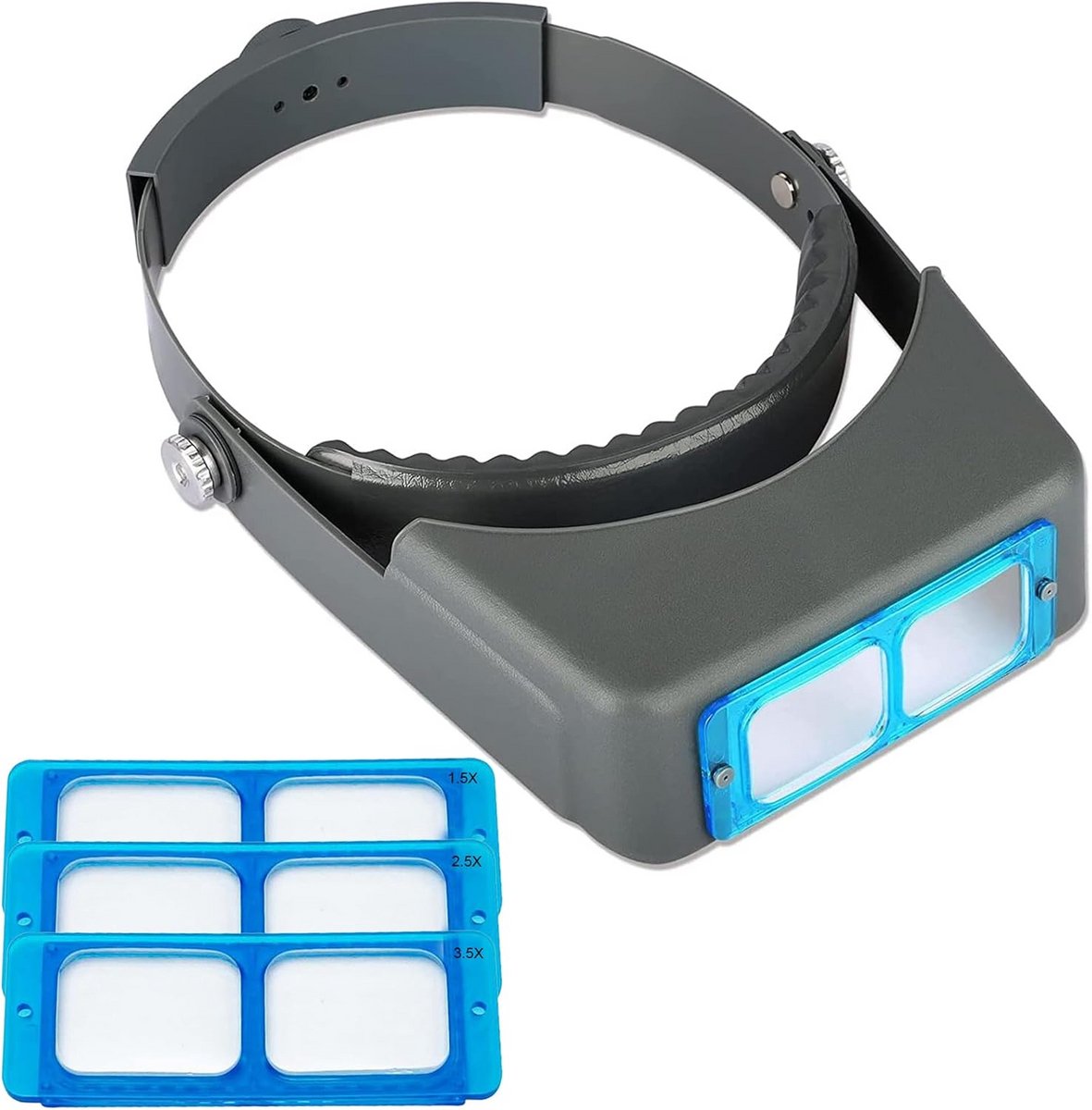 Vergrootglas op Hoofdband met Verwisselbare Lenzen voor Precisiewerk en Hobby's