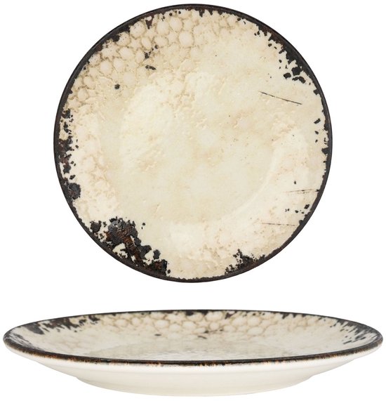 Rinart Assiette de Dîner - Mega - Porcelaine - 25 cm - set de 6