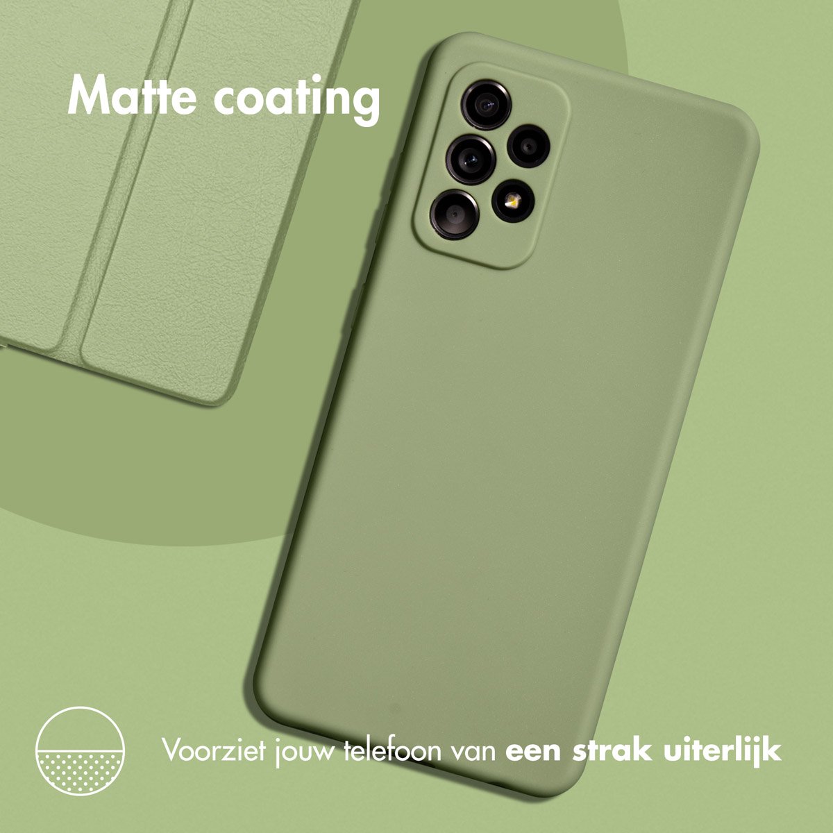 imoshion Hoesje - Geschikt voor Samsung Galaxy A54 (5G) - Color Backcover - Olive Green