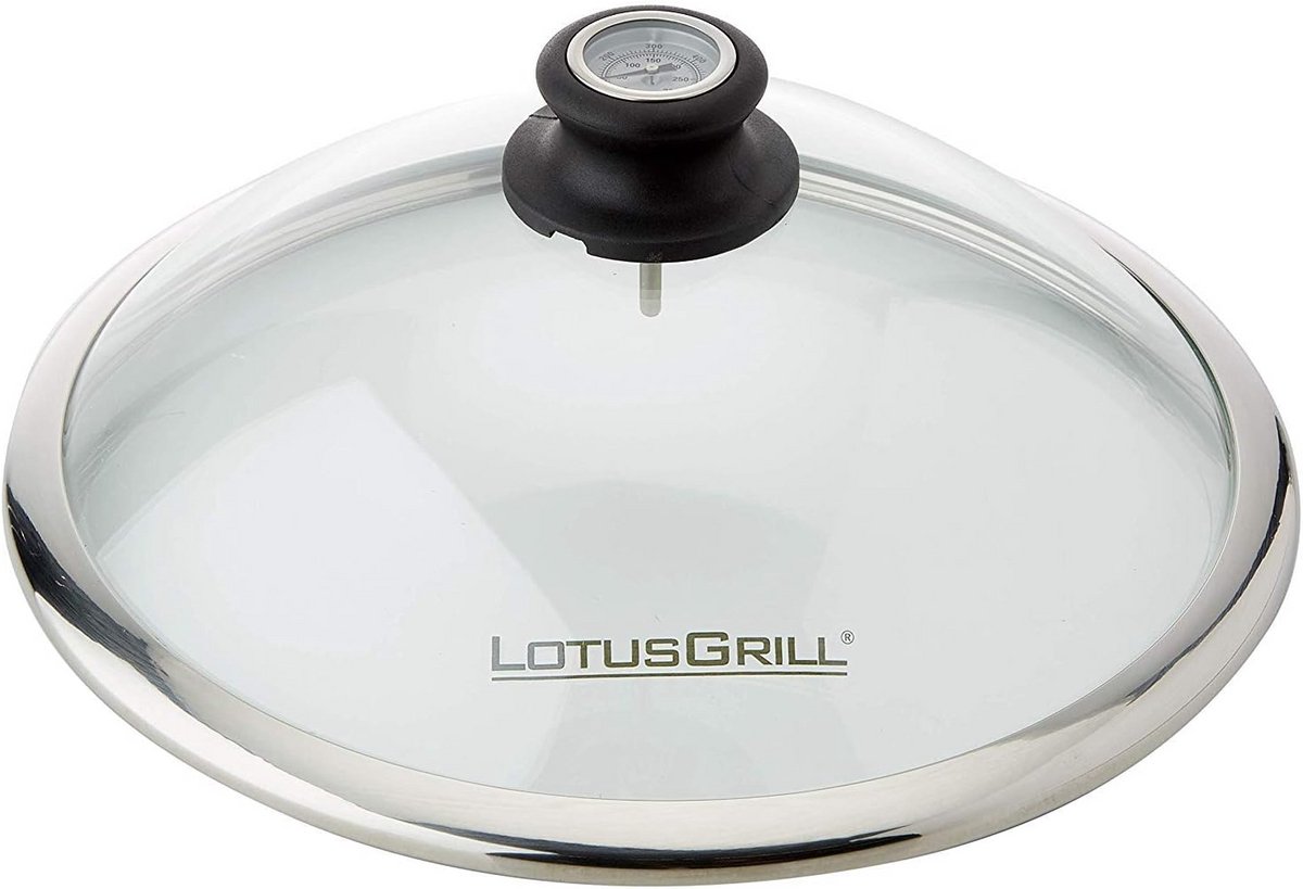 Glazen Deksel met Thermometer voor Compacte Houtskooltafelgrill (G280)