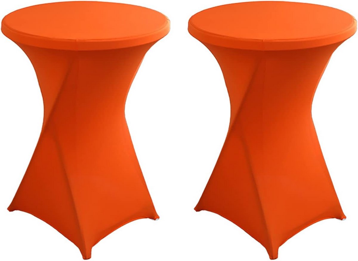 Set van 2 Flexibele Statafelhoezen (Ø 60-80 cm) - Elastische Tafelrok voor Bistrotafels