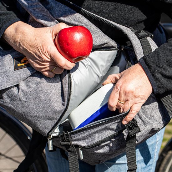 Rugzak met koelvak en isolatietas grijs 20 liter voor BBQ camping strand outdoor-activiteiten Koelrugtas — afbeelding 3